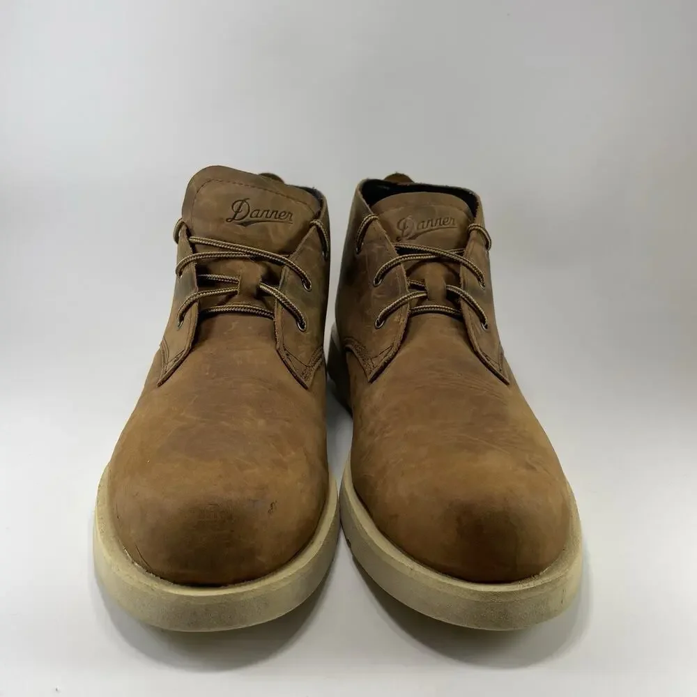 Danner Pine Grove Chukka Leather Brown Wedge Sole Boots Mens Size 12 USA Ankle